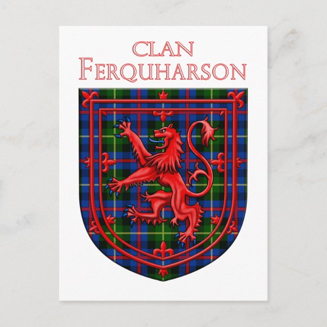 Carte Postale Farquharson Tartan Scottish Plaid Lion Rampant (Devant)
