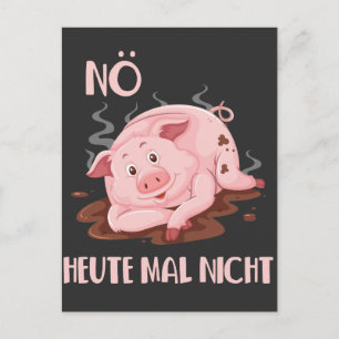 Carte Postale Faules Schwein Keine Lust Schweinchen Bauernhof