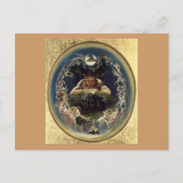 Carte Postale Faun et les fées (Devant)