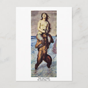 Carte Postale Faun Et Nymphe Par Stuck Franz Von
