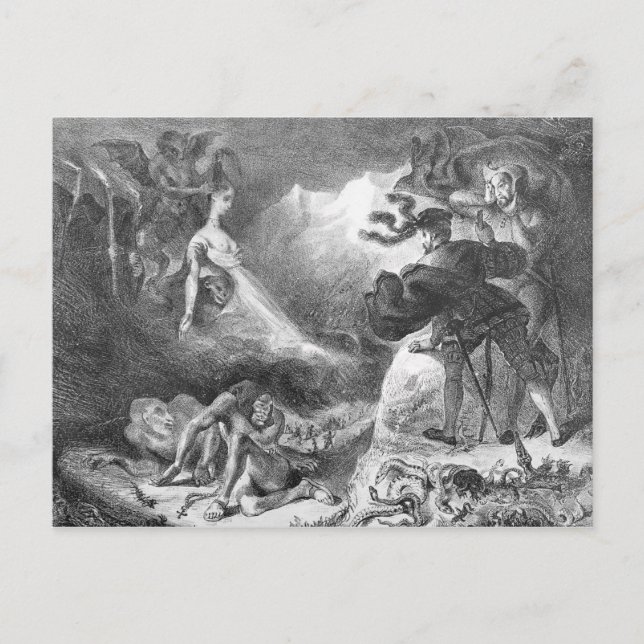 Carte Postale Faust et Mephistopheles aux sorcières (Devant)