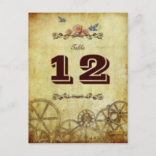 Carte Postale Faux Antique Gold Victorian Steampunk Mariage