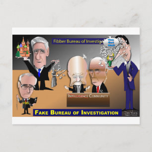 Carte Postale faux Bureau d'enquête