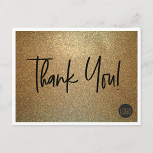 Carte postale Faux Gold Company Logo sur mesure Me