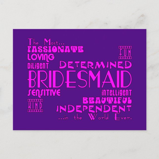 Carte Postale Favoris de mariage Merci : Qualités (Devant)