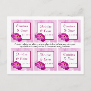 Carte Postale Favoriser les étiquettes Purple/Pink Flowers aquar