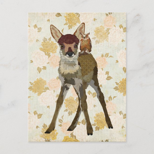Carte postale FAWN & OWL (Devant)