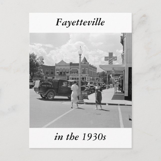 Carte Postale Fayetteville, Arkansas, années 1930 (Devant)