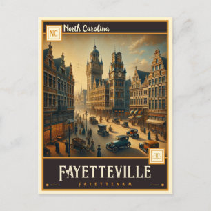 Carte Postale Fayetteville, Caroline du Nord   VINTAGE
