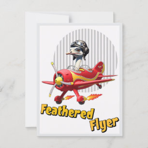 CARTE POSTALE " FEATHERETHERED FLYER "