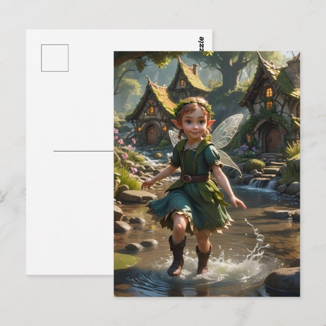 Carte Postale Fée (Devant / Derrière)