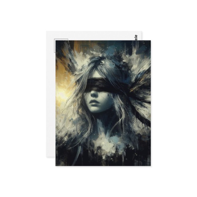 Carte Postale Fée au berceau (Devant/Arrière en situation)