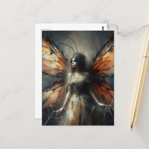 Carte Postale Fée dans une toile d'araignée