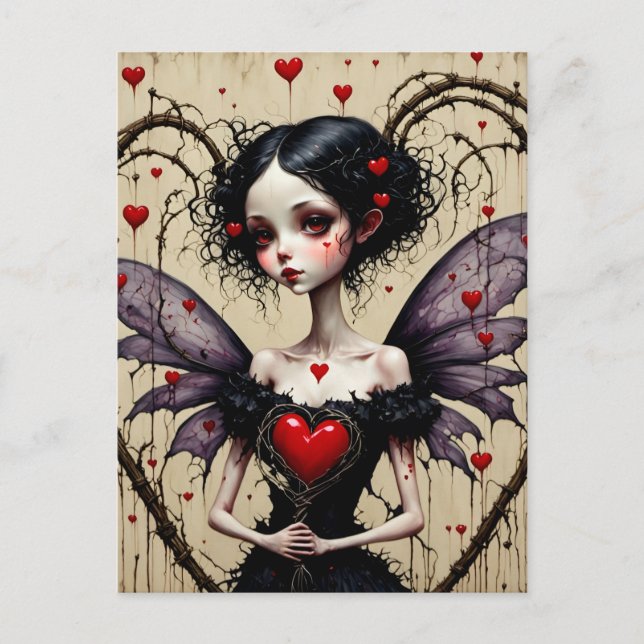 Carte Postale Fée Dark Valentine (Devant)
