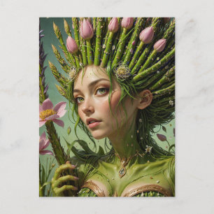 Carte Postale Fée d'Asperges de printemps