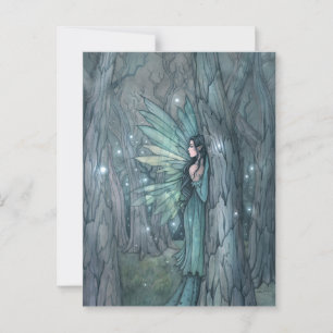 Carte Postale Fée de la forêt sombre Art de fantasy mystique