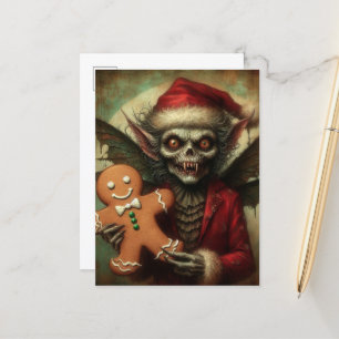 Carte Postale Fée De Vampire De Noël Avec Du pain D'épice