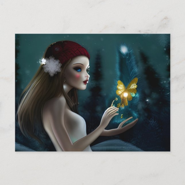 Carte postale Fée d'hiver (Devant)