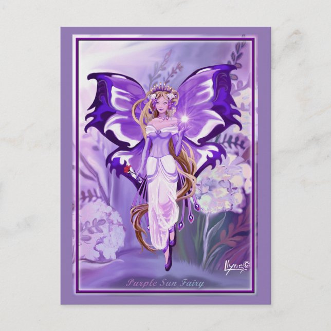 Carte Postale Fée du Soleil Violet (Devant)