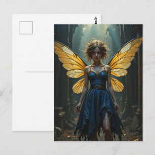 Carte Postale Fée en robe de denim