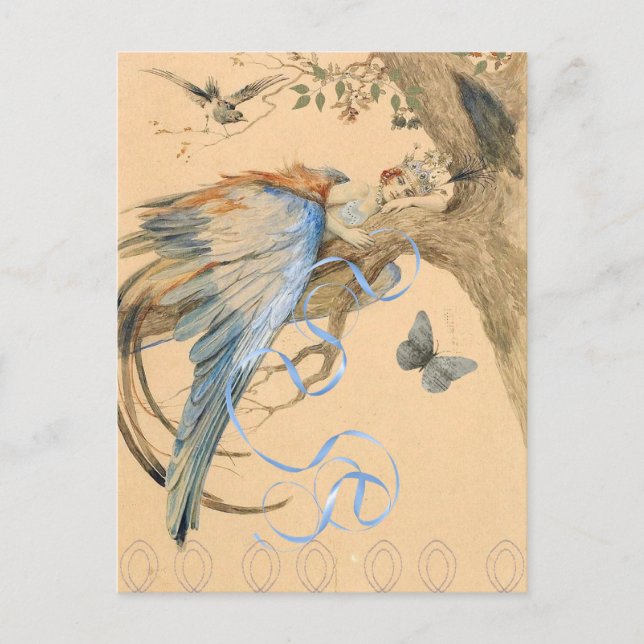 Carte Postale Fée forestière (Devant)