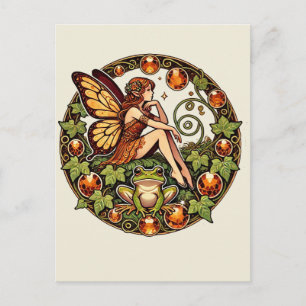 Carte Postale Fée Grenouille Ambre