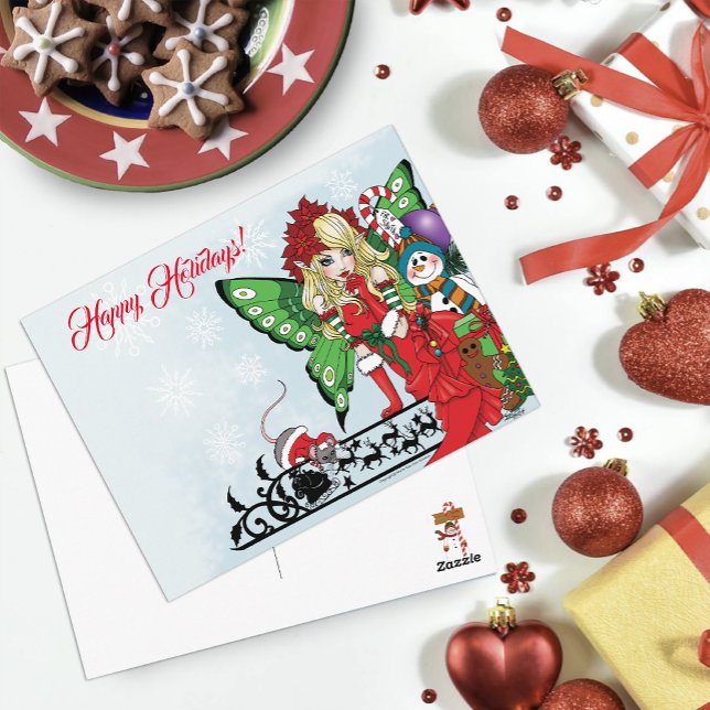 Carte Postale Fée Jouets de Noël (Créateur téléchargé)
