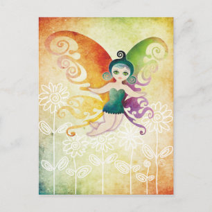 Carte postale Fée Papillon
