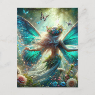 Carte Postale Fée papillon