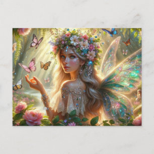 Carte Postale Fée papillon