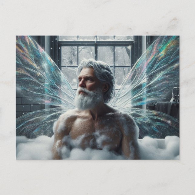Carte Postale Fée Roi aîné prend un bain (Devant)