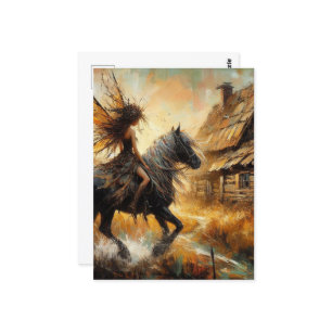 Carte Postale Fée sur le cheval