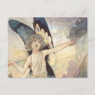 Carte Postale Fée vintage de papillon victorien par Robinson