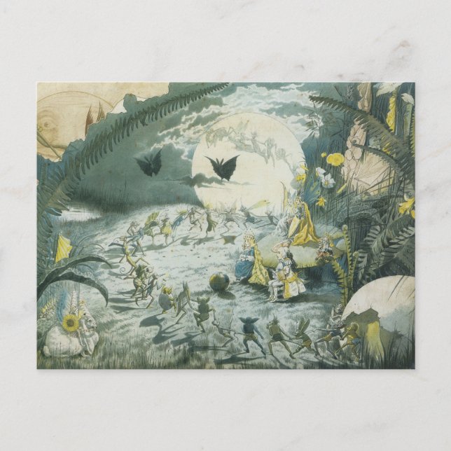 Carte postale Féerie bois vintage (Devant)
