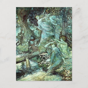 Carte Postale Féeries d'Arthur Rackham, bleu
