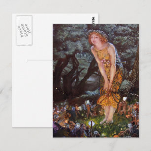 Carte Postale Fées dans un rêve de jeune fille lors d'une nuit d