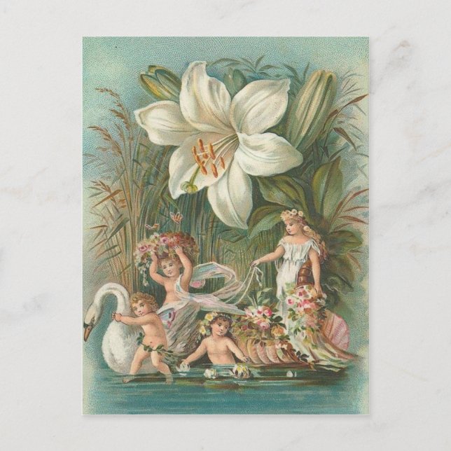 Carte Postale Fées vintages (Devant)