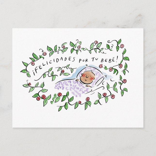 Carte Postale Felicidades por tu be (Devant)