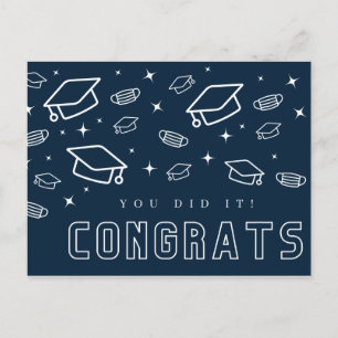 Carte Postale Félicitation ! Covid-19 Pandemic Mask Graduation