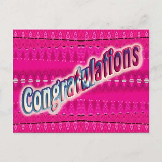 Carte Postale Félicitations (Devant)