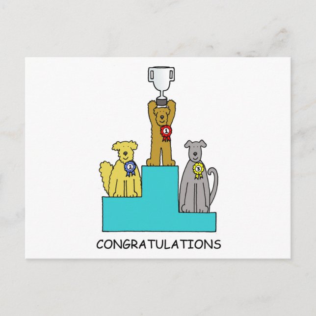 Carte Postale Félicitations à Dog Show (Devant)