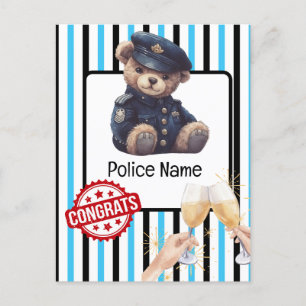 Carte postale Félicitations à la police
