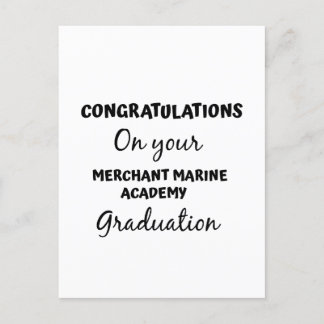 Carte Postale félicitations à l'académie de la marine marchande