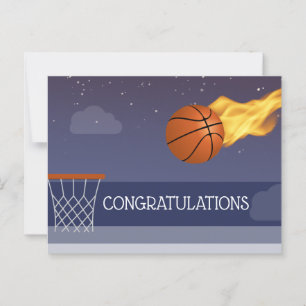 Carte Postale Félicitations à l'équipe de basket-ball Winning Po