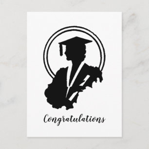 Carte Postale Félicitations à Retro Graduation