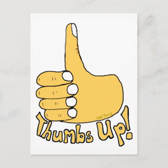 Carte Postale Félicitations à Thumbs Up Cartoon Postcard (Devant)