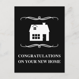 Carte Postale félicitations à votre nouvelle maison : mod home