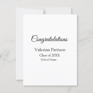 Carte Postale Félicitations au diplômé ajoutez le nom de l'école