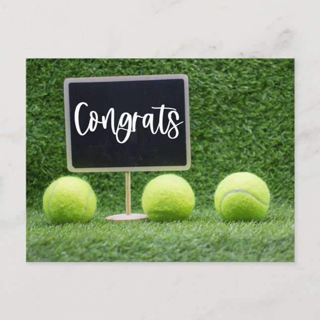 Carte Postale Félicitations au joueur de tennis ] (Devant)