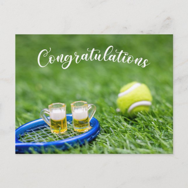Carte Postale Félicitations au tennis (Devant)